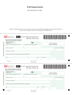 D-41P Payment Voucher for Fiduciary Income Tax