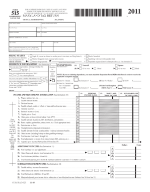 Maryland Nonresident Tax Return