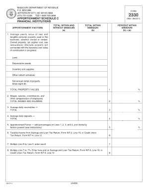 Missouri Apportionment Schedule C