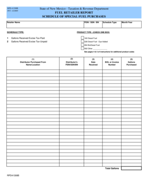 New Mexico Fuel Retailer Report