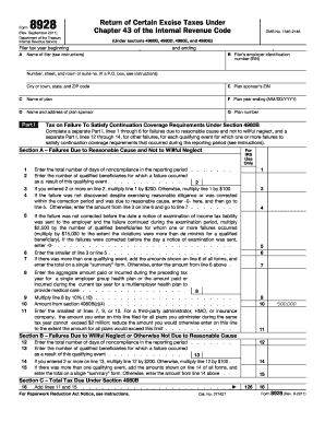 IRS Form 8928 Return
