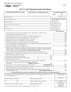 Ohio IT 1041 Fiduciary Income Tax Return
