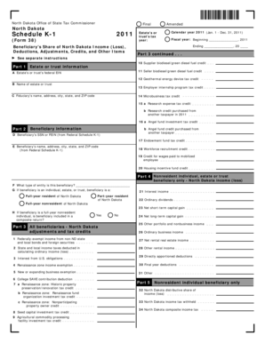 North Dakota Schedule K-1 Form 38