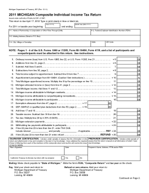 Michigan Composite Individual Income Tax Return