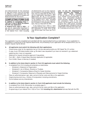 Hawaii General Excise Tax Exemption Application