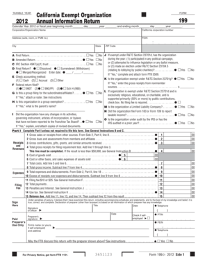 California Exempt Organization Form 199