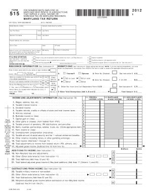 Maryland Nonresident Income Tax Return
