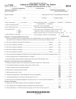 Indiana S Corporation Income Tax Return
