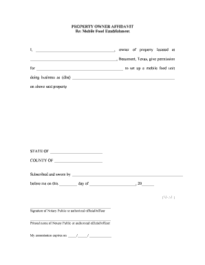 Property Owner Affidavit