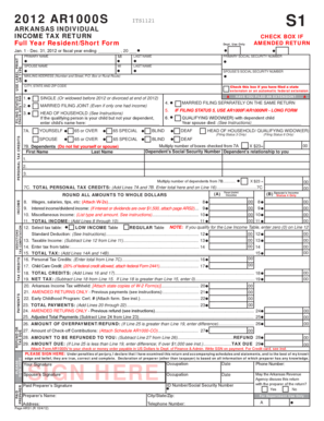 Arkansas Individual Income Tax Return
