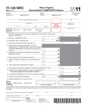 West Virginia Nonresident Composite Return