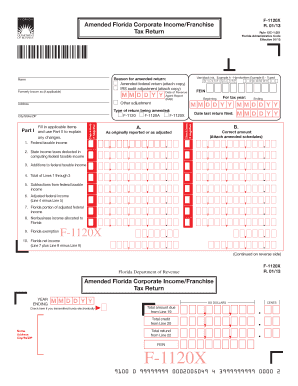 Florida Amended Corporate Income/Franchise Tax Return