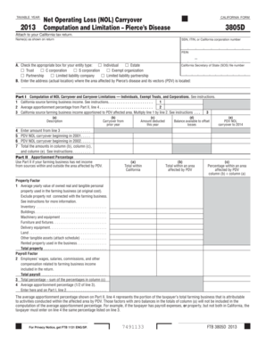 California Form 3805D