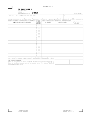 PA Schedule J Income from Estates or Trusts