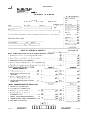 Pennsylvania S Corporation/Partnership Information Return