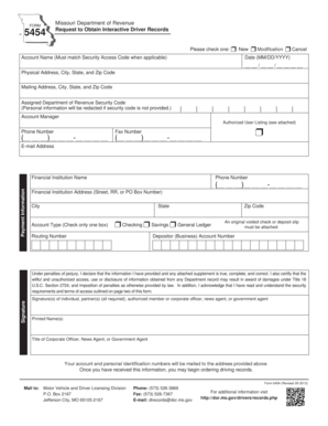 Missouri Driver Records Request Form