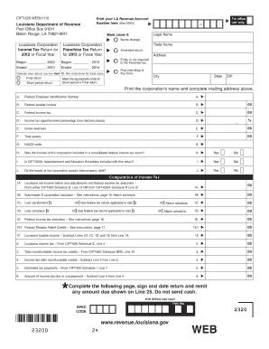 Louisiana Corporation Income Tax Return