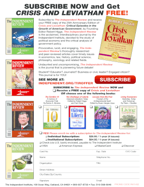 The Independent Review Subscription Form