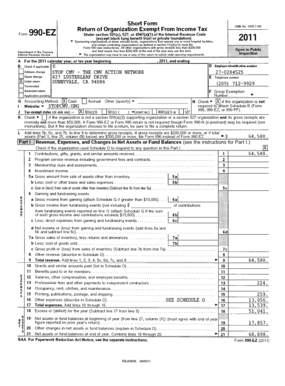 Form 990-EZ Short Form Return of Organization Exempt From Income Tax
