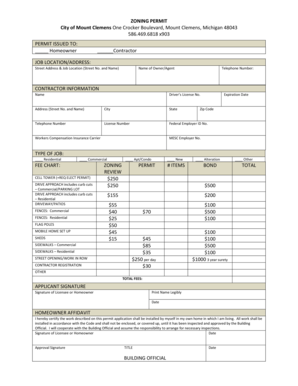 Zoning Permit Application