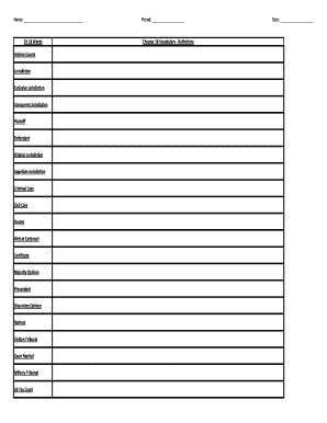 Chapter 18 Vocabulary Definitions