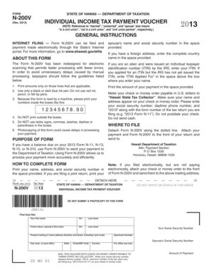 Hawaii Individual Income Tax Payment Voucher