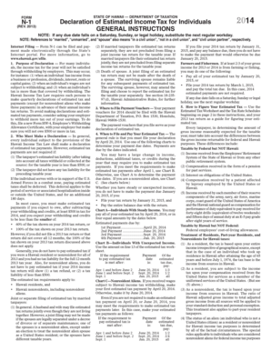 Hawaii N-1 Form 2014
