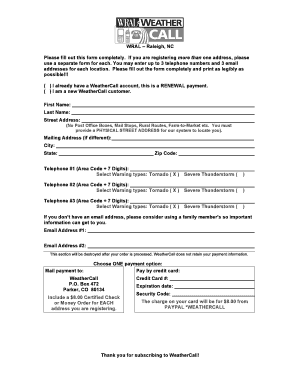 WeatherCall Subscription Agreement