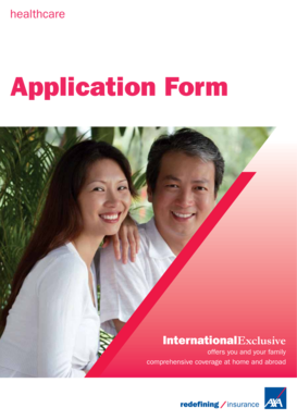 AXA InternationalExclusive Health Insurance Application Form