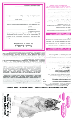 Solicitud de Registro para Perros de la Ciudad de Nueva York