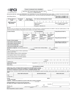 IFCI Long Term Infrastructure Bonds Application Form