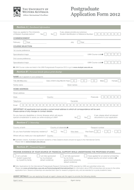 Postgraduate Application Form 2012