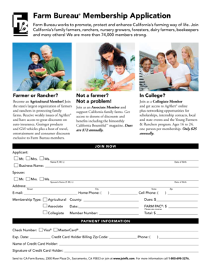 California Farm Bureau Membership Application