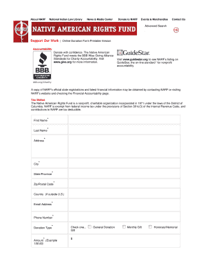 Native American Rights Fund Donation Form