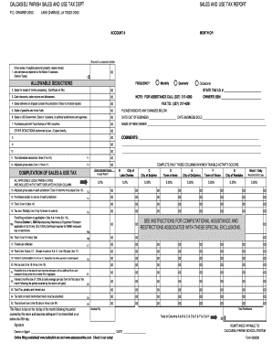 Louisiana Sales and Use Tax Report