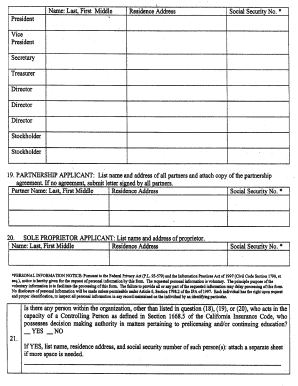 California Insurance License Application