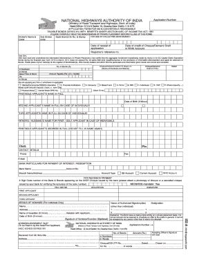 54EC Bonds Application Form