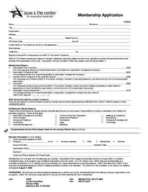 ASAE Membership Application Form