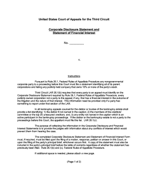 Corporate Disclosure Statement and Financial Interest Form