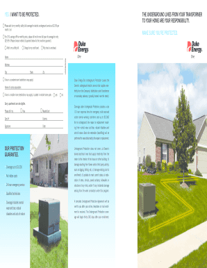 Duke Energy Underground Protection Enrollment Form