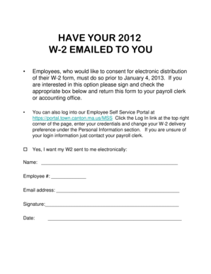 W-2 Electronic Consent Form