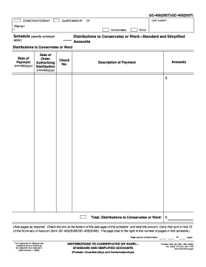 California Conservatorship Distribution Form