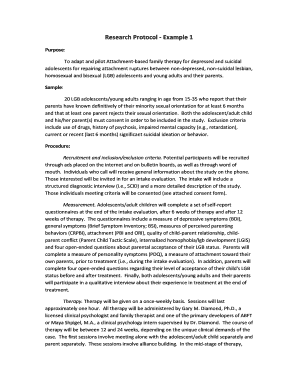 Fillable Online Research Protocol - Example 1 Fax Email Print - pdfFiller