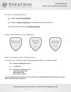 StockCross New Account Application
