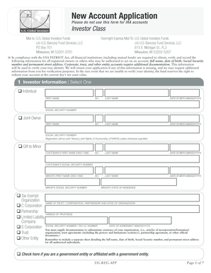 New Account Application Form