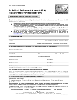 IRA Transfer/Rollover Request Form