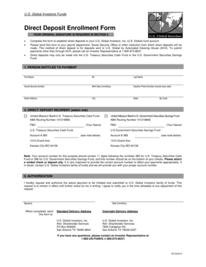 Direct Deposit Enrollment Form