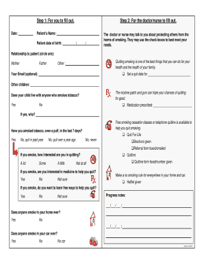 Smoking Cessation Patient Form