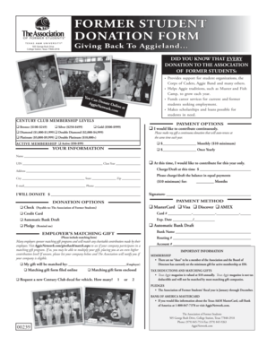 Former Student Donation Form