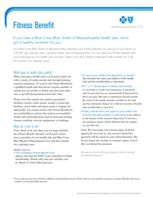 Blue Cross Blue Shield Fitness Benefit Form